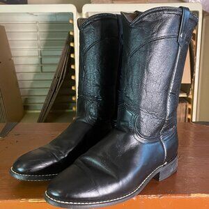 DAN POST Women's Size 8.5 M Black Fox Leather Western USA Cowgirl Boots 4901